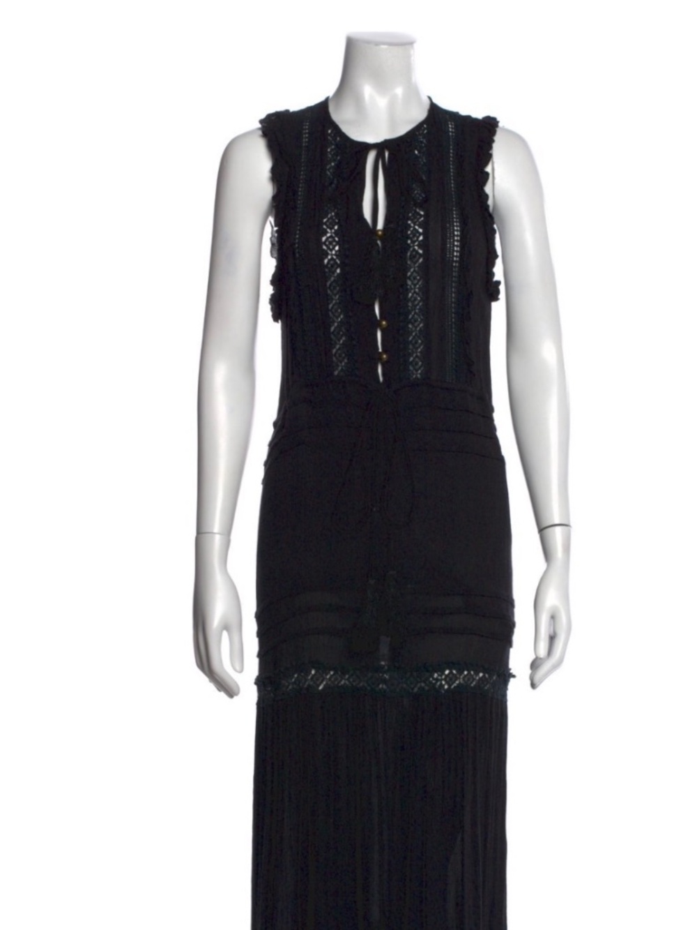 Black Lace Pattern/Crochet Dress by Cleobella